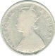 Silver Half Rupee Coin of  Victoria Empress of  Calcutta Mint of  1878.