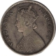 Silver Half  Rupee Coin of  Victoria Empress of Bombay Mint of 1884.