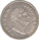 Silver  Quarter  Rupee Coin  of  King William IIII of Calcutta Mint of 1835.