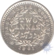 Silver Two  Annas Coin of Victoria Queen of  Madras Mint of 1841.