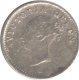 Silver Two Annas Coin of  Victoria Empress of Madras Mint of 1841.