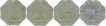 Cupro Nickel Four Annas Coins of King George V of Calcutta Mint of 1919 and 1920.