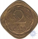 Nickel  Brass Two Annas Coin of King George VI of  Calcutta Mint of 1944,