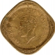 Nickel Brass  Two Annas Coin of King George VI of Lahore Mint of 1944.