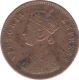 Copper Quarter  Anna Coin of Victoria Empress of Bombay Mint of 1884.