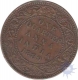 Copper Quarter  Anna Coin of Victoria Empress of Bombay Mint of 1889.