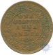 Copper Quarter  Anna Coin of Victoria Empress of Calcutta Mint of 1896,