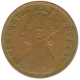 Copper Quarter  Anna Coin of Victoria Empress of Calcutta Mint of 1896,