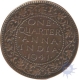 Bronze Quarter  Anna Coin of King George VI  of Bombay Mint of 1941.