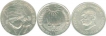 Ten Rupees Coins of Bombay Mint of  1969 and 1970 and  1972.