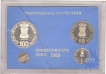 Proof Set of International Youth Year of Calcutta Mint of the year 1985.