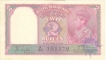 Two  Rupees Bank Note of King George VI of Signed by J B  Taylor.