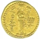 Gold Dinar Coin of Huvishka of Kushanas.