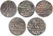 Silver Rupee (5) of Muhammad Shah of Allahabad Bareli Itawa Mohammadabad Banaras & Murshidabad  Mint.