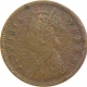 Copper One Twelveth Anna of Victoria Queen of Calcutta Mint of 1874.