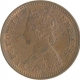 Copper One Twelveth Anna Coin of Victoria Empress of Calcutta Mint of 1889.