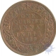 Copper Quarter Anna Coin of Victoria Empress of Bombay Mint of 1889.