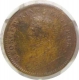 Copper Quarter Anna Coin of King George V of Calcutta Mint of 1911.