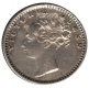 Silver Quarter Rupee Coin of  Victoria Queen of Madras Mint of 1840.