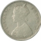 Silver Half Rupee of Victoria Queen of Calcutta Mint of 1879.