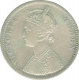 Silver Rupee Coin of Victoria Queen of Bombay Mint of 1862.