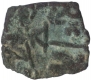 Square Shaped Copper Coin of Satavahana Dynasty.