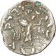 Silver Drachm coin of Menander I Soter as King of Baktria of Indo Greek Empire.