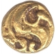 Gold Gajapati Quarter Fanam Coin of Western Ganga Dynasty.