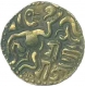 Rare Gold Half Varaha Coin  of Achyutaraya of Vijayanagar Empire.