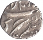 Silver One Fifth Rupee Coin   Mahe of Pondicherry of  of Indo French.