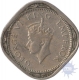 Silver One Rupee  Coin of  King George VI of Bombay Mint of 1947.