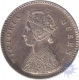 Silver Two  Annas Coin of  Victoria Queen of Calcutta Mint of 1862.