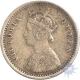 Silver Two  Annas Coin of  Victoria Queen of Calcutta Mint  of 1876 .