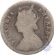 Silver Two Annas Coin of Victoria Empress of Calcutta Mint of 1880.