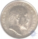 Silver Two  Annas Coin of King Edward VII of Calcutta Mint of 1910.