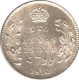 Silver Two  Annas Coin of King Edward VII of Calcutta Mint of 1910.