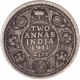 Silver Two  Annas Coin of King George V of  Calcutta Mint of 1911.