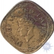 Nickel Brass Two  Annas Coin of King George VI of Calcutta Mint of 1944.