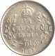 Silver Quarter Rupee Coin of Edward VII of  Calcutta Mint of 1905.