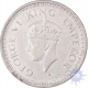 Silver Quarter Rupee Coin of King George VI  of Bombay Mint of 1944.