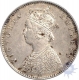 Silver Half Rupee Coin of Victoria Empress  of Calcutta Mint of 1892.