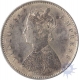 Silver Half Rupee Coin of Victoria Empress of Calcutta Mint of 1894.