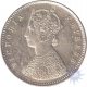 Silver Half Rupee Coin of Victoria Empress of  Calcutta Mint of 1897.