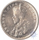 Silver Half Rupee Coin of King George V  of Calcutta Mint of 1921.