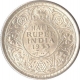 Silver Half Rupee Coin of King George V of  Calcutta Mint of 1933.