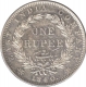 Silver One Rupee Coin of  Victoria Queen of Madras Mint of 1840.