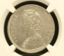 Silver One  Rupee Coin of Victoria Empress  of  Calcutta Mint of 1881.