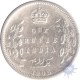 Silver One Rupee Coin of King Edward VII of Calcutta Mint of 1903.