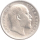 Silver One Rupee Coin of King Edward VII of Calcutta Mint of 1903.