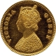 Gold Two Annas Coin of Victoria Queen of Bombay Mint of 1862 .